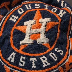 Houston Astros Black and Orange Throw Blanket